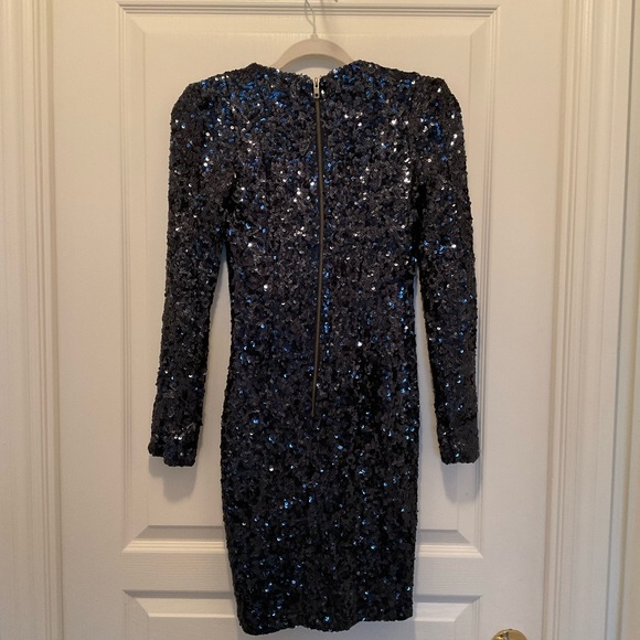 French Connection Sequin Dress (Dark Navy Blue) - Picture 2 of 11